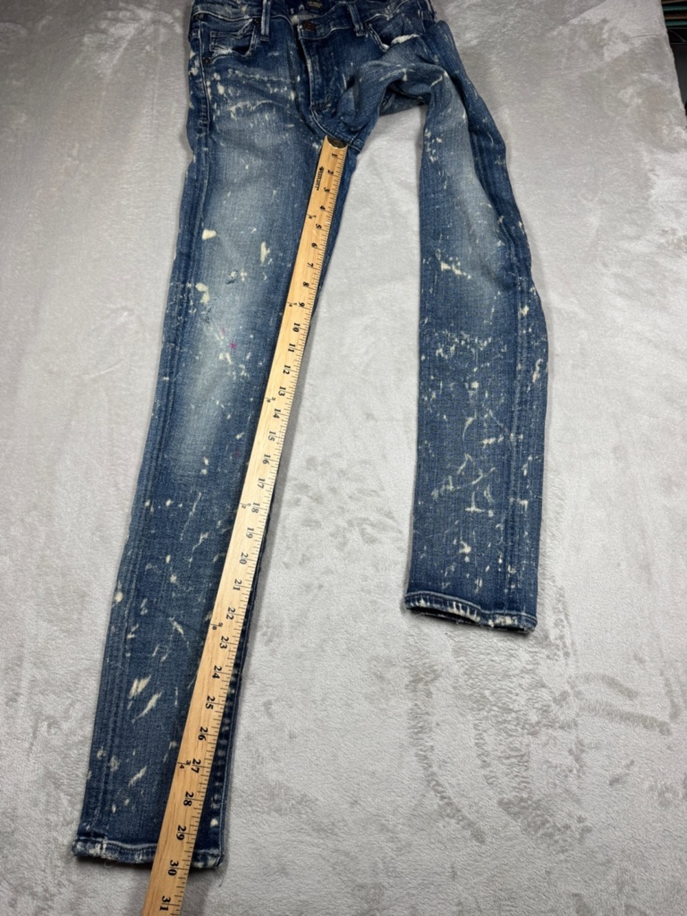 Citizens of Humanity COH Avedon Starry Night Paint Bleach Skinny Blue Jeans 28 - Picture 11 of 17